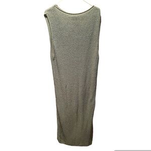 Asos Design Knitted Relaxed Midi Dress in Sage Green Size 12 NWT
